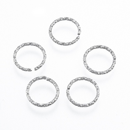 304 Stainless Steel Jump Rings, Open Jump Rings, Twisted, Round Ring