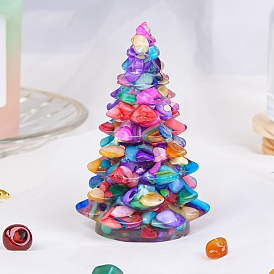 Natural Shell Christmas Tree Ornaments, Resin Christmas Holiday Atmosphere Decoration Gifts
