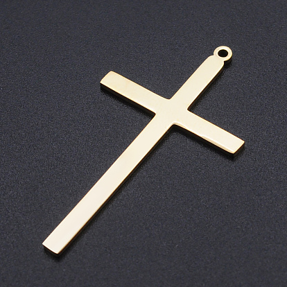 201 pendentifs en acier inoxydable découpés au laser, croix
