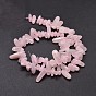 Natural Rose Quartz Nuggets Beads Strands, 8~30x5~12mm, Hole: 1mm, about 15.3 inch ~15.7 inch