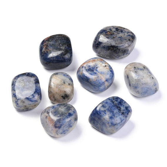 Natural Sodalite Beads, Healing Stones, for Energy Balancing Meditation Therapy, No Hole, Nuggets, Tumbled Stone, Healing Stones for 7 Chakras Balancing, Crystal Therapy, Meditation, Reiki, Vase Filler Gems