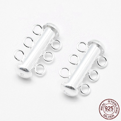 Sterling Silver Slide Lock Clasps, Peyote Clasps,