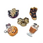 Halloween Acrylic Pendants, Sock/Ice Cream/Gingerbread Man/Pumpkin/Spider Charms