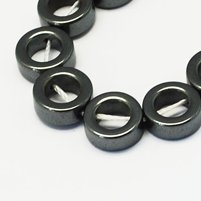 Non-magnetic Synthetic Hematite Beads Strands, Grade A, Donut