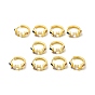 Прямоугольные серьги-кольца с кубическим цирконием, настоящие позолоченные украшения из латуни для женщин, без кадмия, без никеля и без свинца
