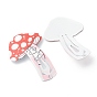 Baking Painted Iron Snap Hair Clips, for Children's Day, Mushroom