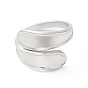 304 Stainless Steel Teardrop Open Cuff Ring for Women