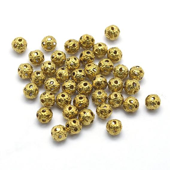 Brass Filigree Beads, Filigree Ball, Lead Free & Cadmium Free & Nickel Free, Round