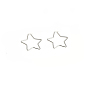 201 Stainless Steel Hoop Earrings, with 304 Stainless Steel Pin, Hypoallergenic Earrings, Star