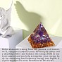 Amethyst Crystal Pyramid Decorations, Healing Angel Crystal Pyramid Stone Pyramid, for Healing Meditation