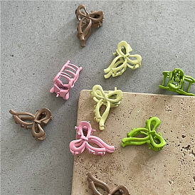 Creamy Color Alloy Mini Hair Clip with Side Bangs and Texture Grip