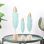 Iron Feather Display Decorations, for Home Office Desktop