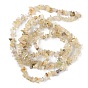 Oro naturales rutilated perlas de cuarzo hebras, chip