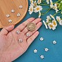 12Pcs 430 Stainless Steel Small Flower Connector Charms & Pendants, Metal Daisy Pendant for Jewelry Earring Bracelet Handmade Making