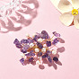 Natural Mixed Gemstone Chips & Pearl Beaded Flower Brooch Pin, Golden 304 Stainless Steel Wire Wrap Lapel Pin for Women