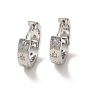 Clear Cubic Zirconia Star Hoop Earrings, Long-Lasting Plated Brass Hinged Earrings for Women, Cadmium Free & Lead Free
