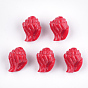 Synthetic Coral Beads, Dyed, Spiral Shell