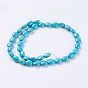 Synthetic Turquoise Beads Strands, Dyed & Heated, Oval