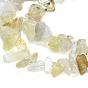 Natural Rutilated Quartz Chip Bead Strands, 5~8x5~8mm, Hole: 1mm, about 31.5 inch