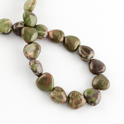 Natural Agate Bead Strands, Heart