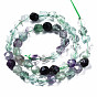 Fluorite naturel chapelets de perles, étoiles coupées perles rondes, facette