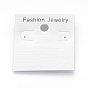 Plastic Earring Display Card, Rectangle, 51x49mm