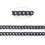 Revestimiento iónico (ip) 304 cadenas de eslabones cubanos de acero inoxidable, cadenas gruesas, sin soldar, con carrete
