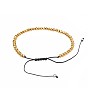 Adjustable Electroplate Glass Braided Bead Bracelets, with Nylon Thread and 304 Stainless Steel Spacer Beads