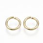 Brass Open Jump Rings, Real 18K Gold Plated