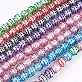 Handmade Silver Foil Glass Lampwork Beads, Round