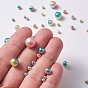 Perles en plastique imitation perles arc-en-abs, perles de sirène gradient, ronde