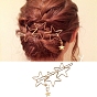 Horquilla geométrica hueca de aleación, declaración del titular de la cola de caballo, accesorios para el cabello para mujeres, estrella