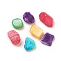 Handmade Shell Beads, No Hole/Undrilled, Chip, Dyed
