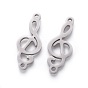 201 Stainless Steel Links, Manual Polishing, Musical Note