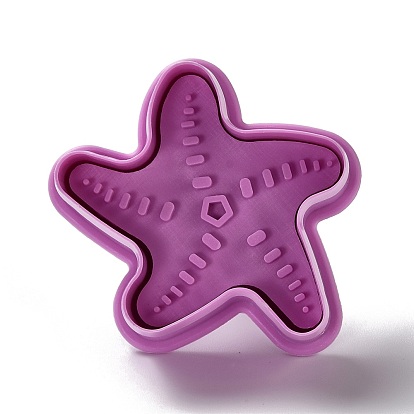 Пластиковые формочки для печенья с изображением океана, с железной ручкой пресса, раковина, оболочка, краб и морская звезда