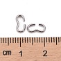 304 conectores de enlace rápido de acero inoxidable, fornituras de la cadena de, número 3 corchetes en forma, 8x4x1 mm