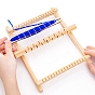 Mini machine à tisser amovible en bois, outil de tricot artisanal pour enfants, avec fil et cordon de couleur aléatoire