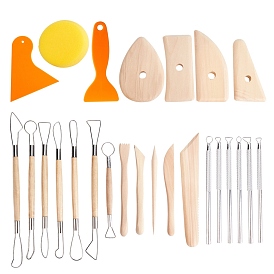 Outils de bricolage, avec outil racleur en plastique, outils d'argile de sculpture, sculpture sculpture outils à main kit
