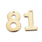 201 Stainless Steel Charms, Number, Golden