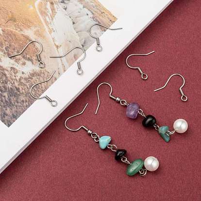 316 crochets de boucle d'oreille chirurgicaux en acier inoxydable, avec boucle horizontale, fil d'oreille