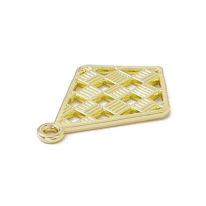 Alloy Pendants, Kite with Square Charm