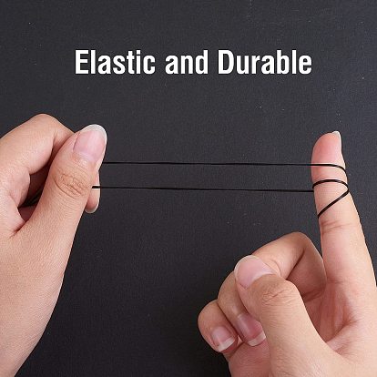 3 rollos 3 estilos cordón elástico, para la fabricación de la joyería diy, plano y redondo