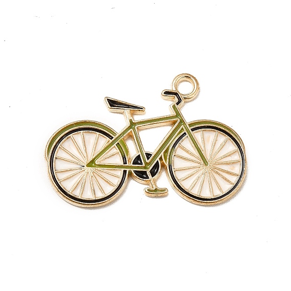 Colgantes de la aleación del esmalte, dorado, encantos de bicicleta