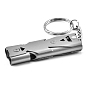304 Stainless Steel Rectangle Tube Survival Whistles with Lanyard Keychain, Safety Whistle for Outdoor Hiking Hunting Fishing