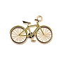 Colgantes de la aleación del esmalte, dorado, encantos de bicicleta