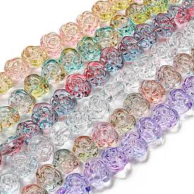 Glass Beads Strands, Rose