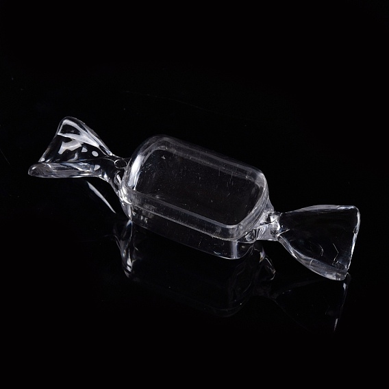 Conteneurs de stockage de perles en plastique transparent, candy