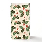 Рождественские тематические прямоугольные бумажные пакеты, без ручки, для подарочного пакета и продуктового пакета