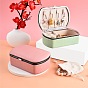 Rectangle PU Leather with Lint Jewelry Storage Box, Travel Portable Jewelry Case, for Necklaces, Rings, Earrings and Pendants