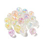 Placage uv perles acryliques transparentes, iridescent, perles lumineuses, brillent dans le noir, citrouille